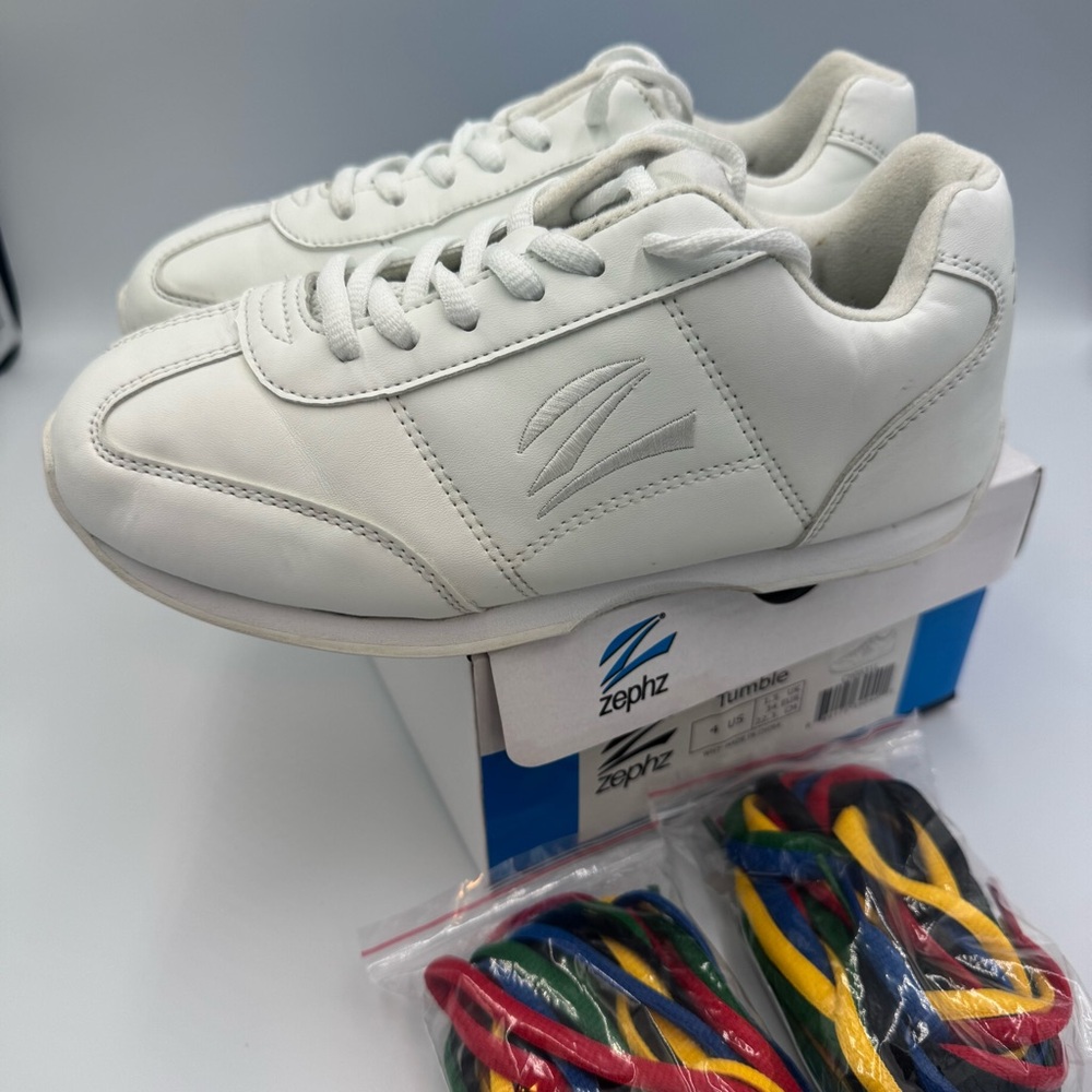 Zephz Kids' Tumble Cheerleading Shoes. Size 4 Kid. With new colorful laces